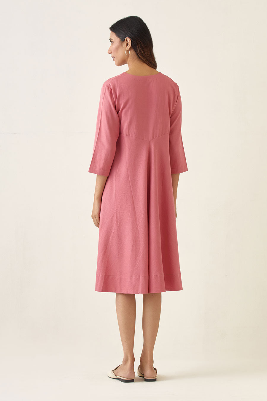 Rose Pink Flared Dress