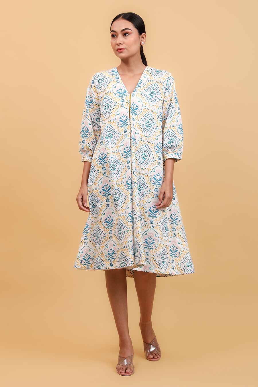 Printed Flared Dress