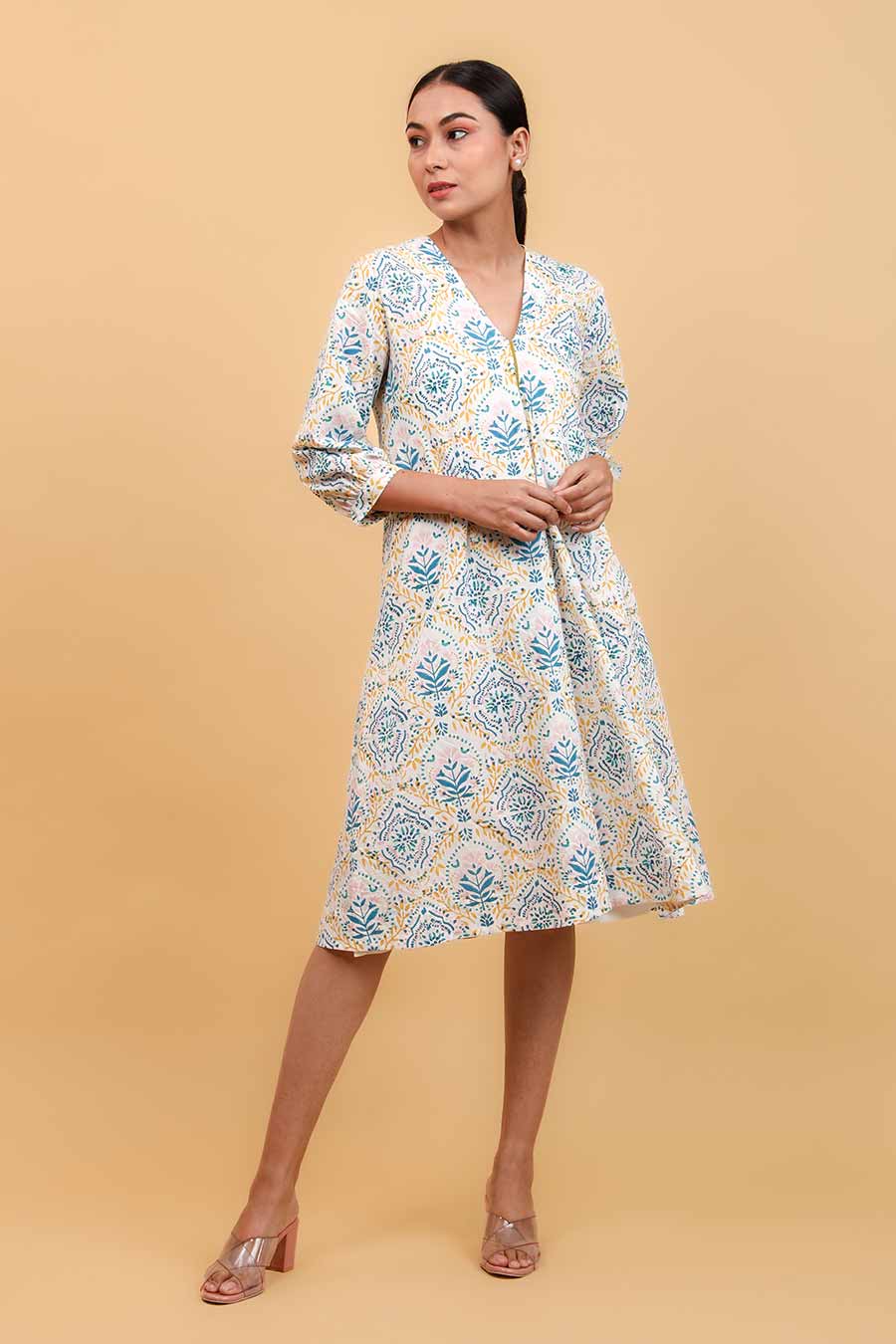 Printed Flared Dress