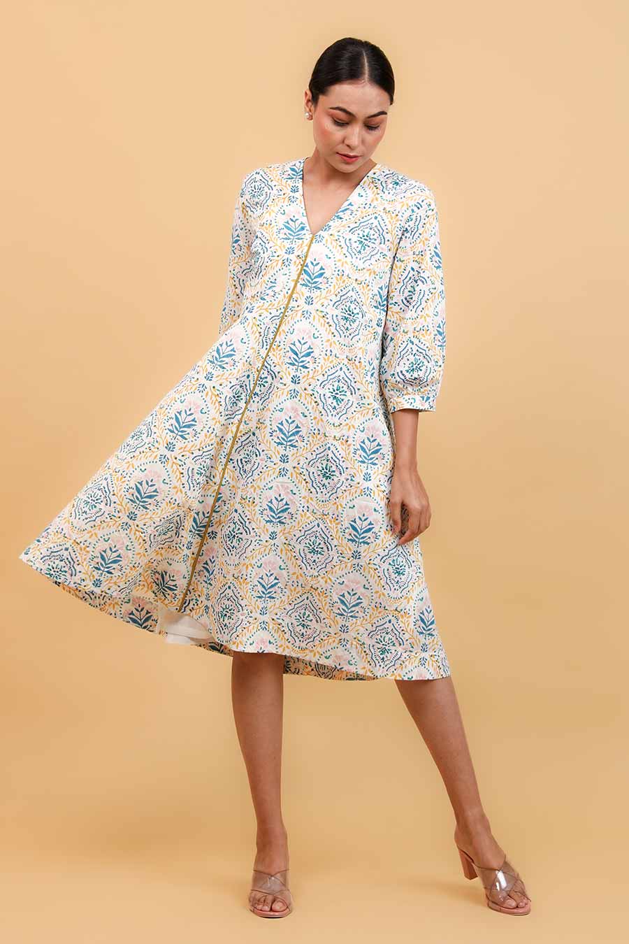 Printed Flared Dress