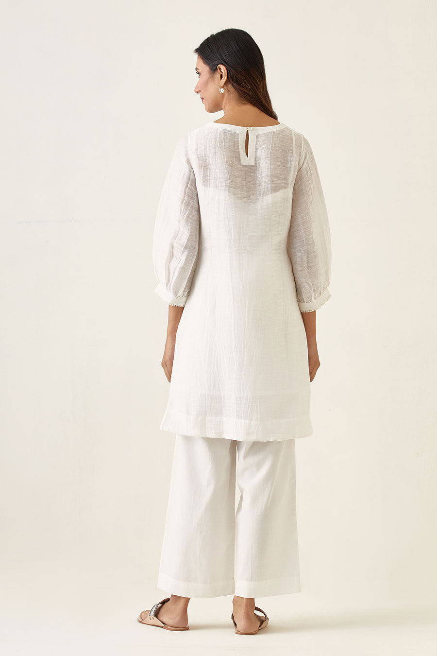 White Kurta & Pant Set