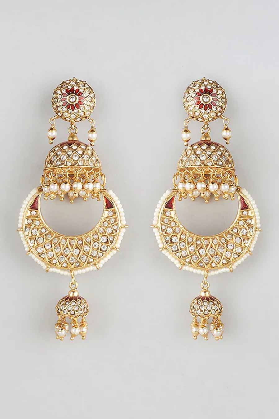 Gold Plating Diamond Earrings