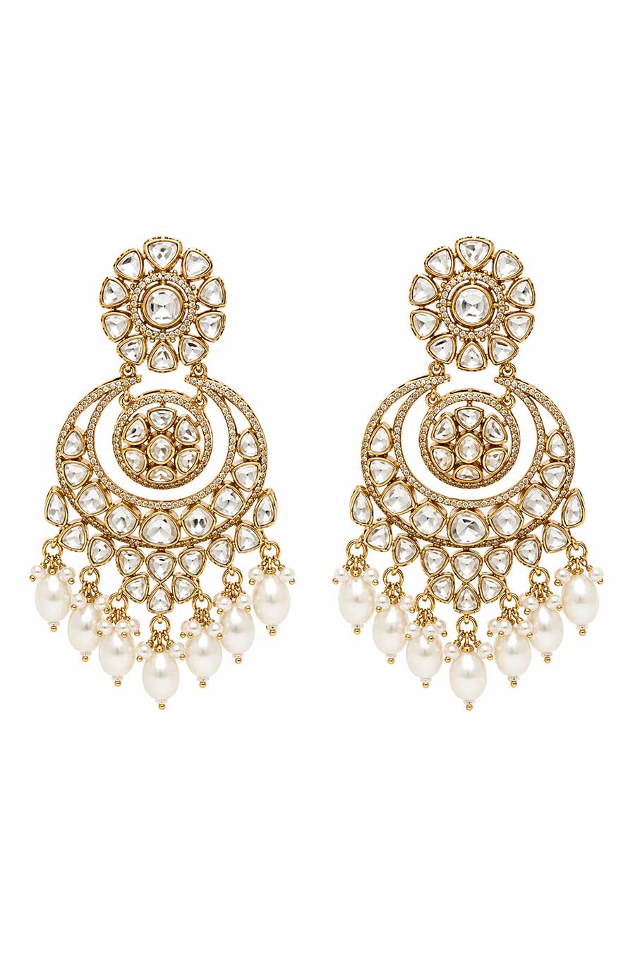 Pearl Chandbali Earrings