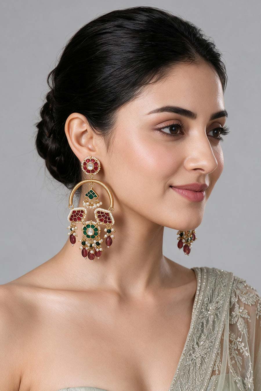 Multicolour Gold-Tone Earrings
