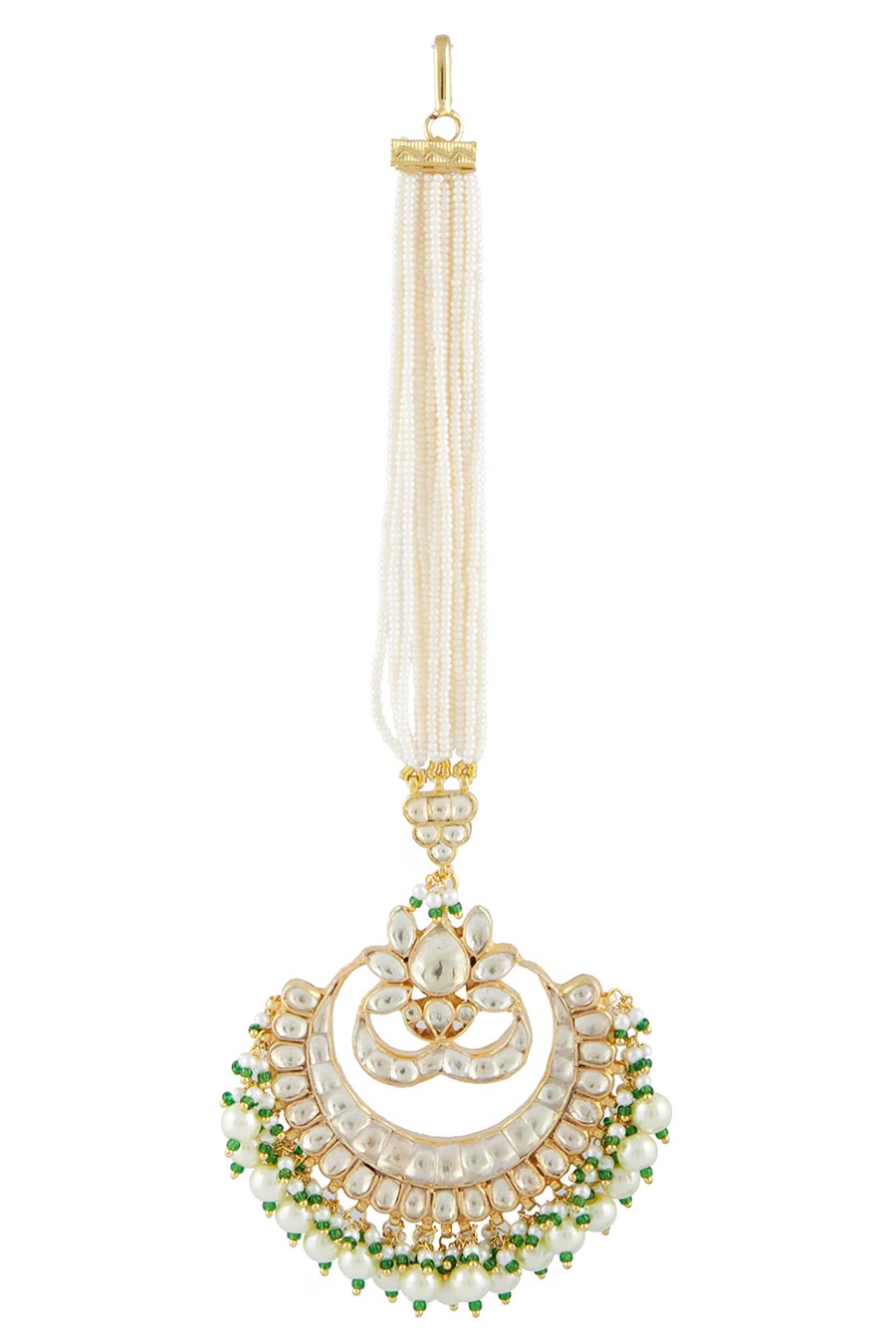 Mint Green Kundan Beaded Mang Teeka