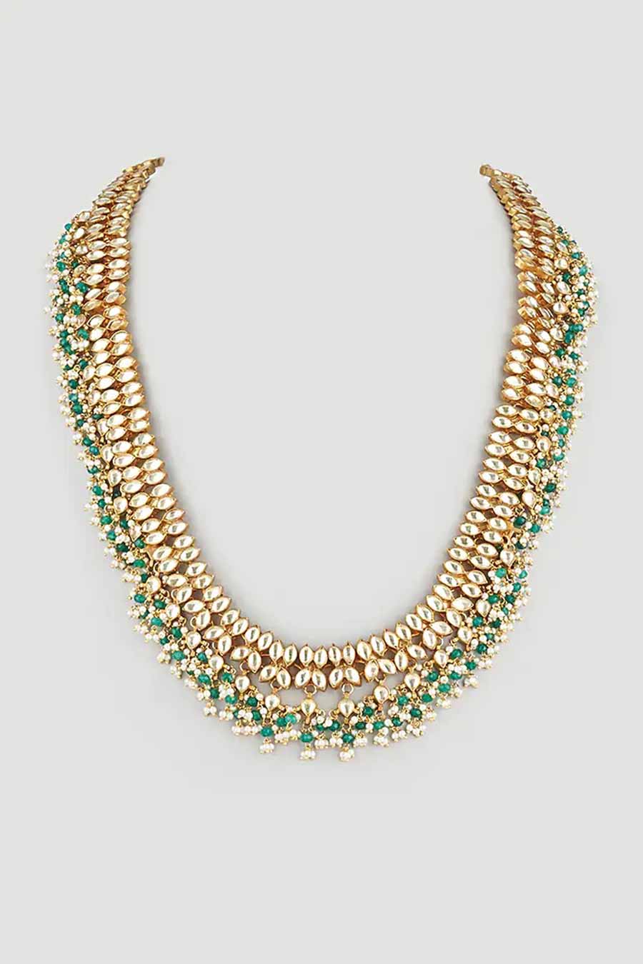 Green Kundan Polki Necklace