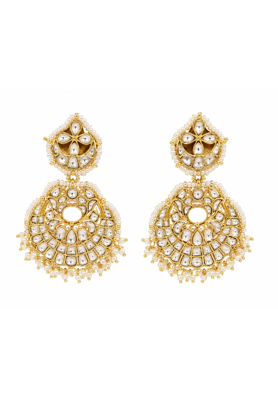 Kundan Pearl Bridal Choker Necklace & Earrings Set