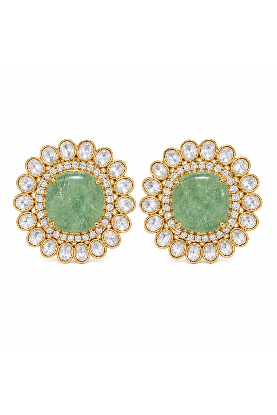 Multicolour Semi-Precious Kundan Choker & Earrings Set
