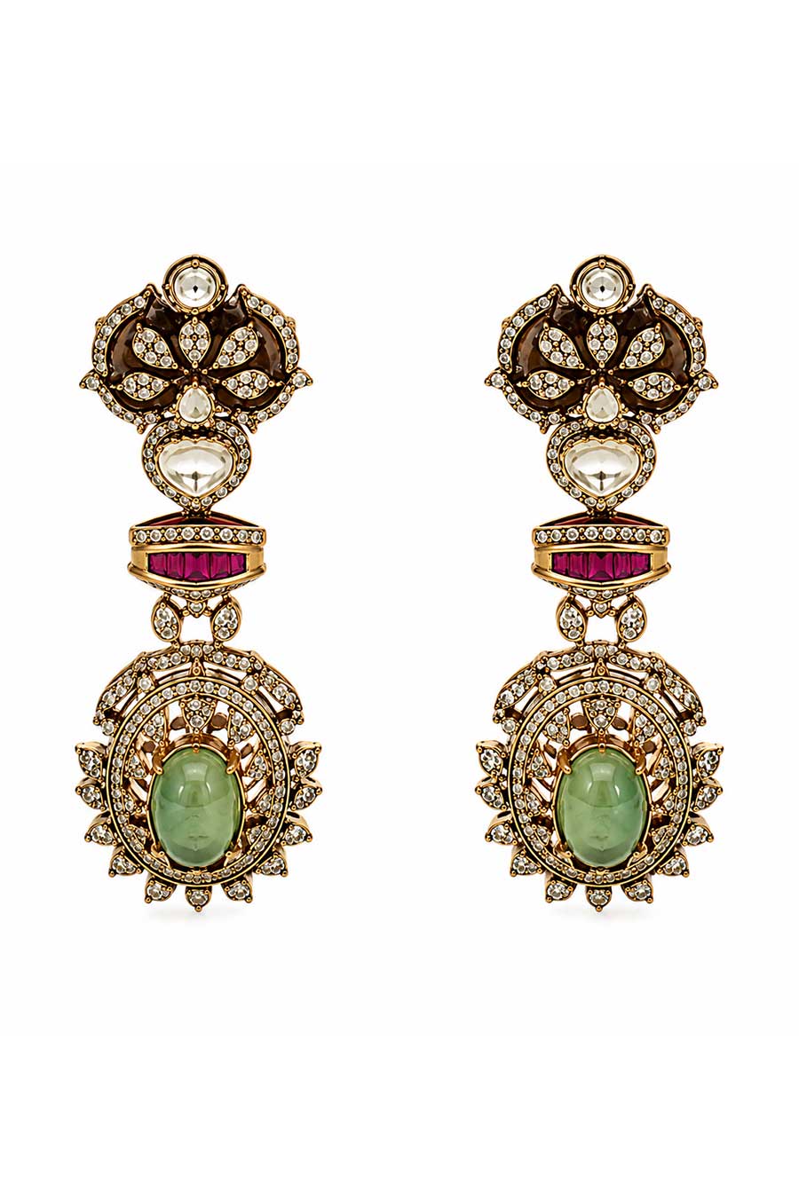 Multicolour Semi-Precious Necklace & Earrings Set