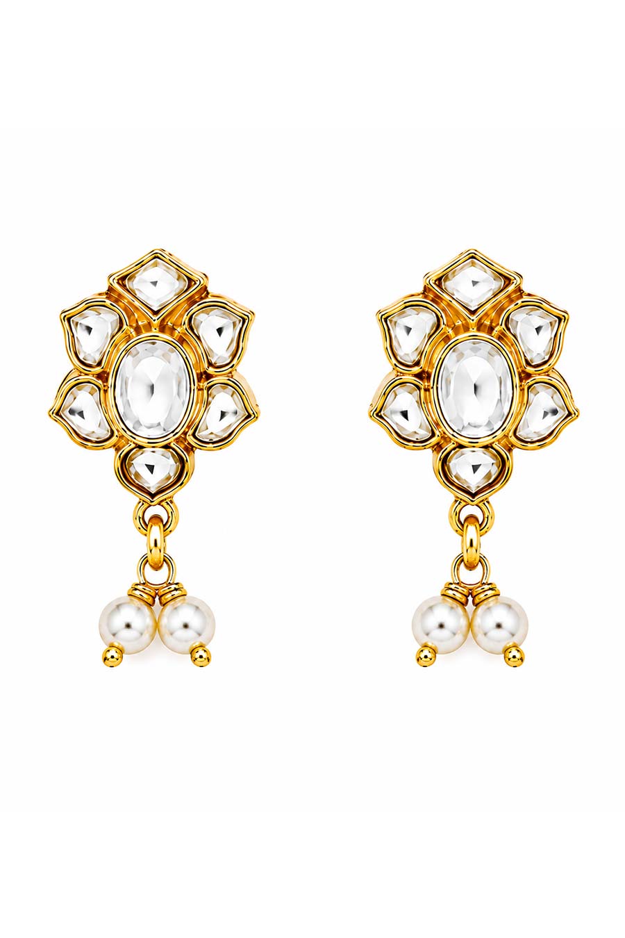 Jadau Kundan Choker & Earrings Set With Pearl