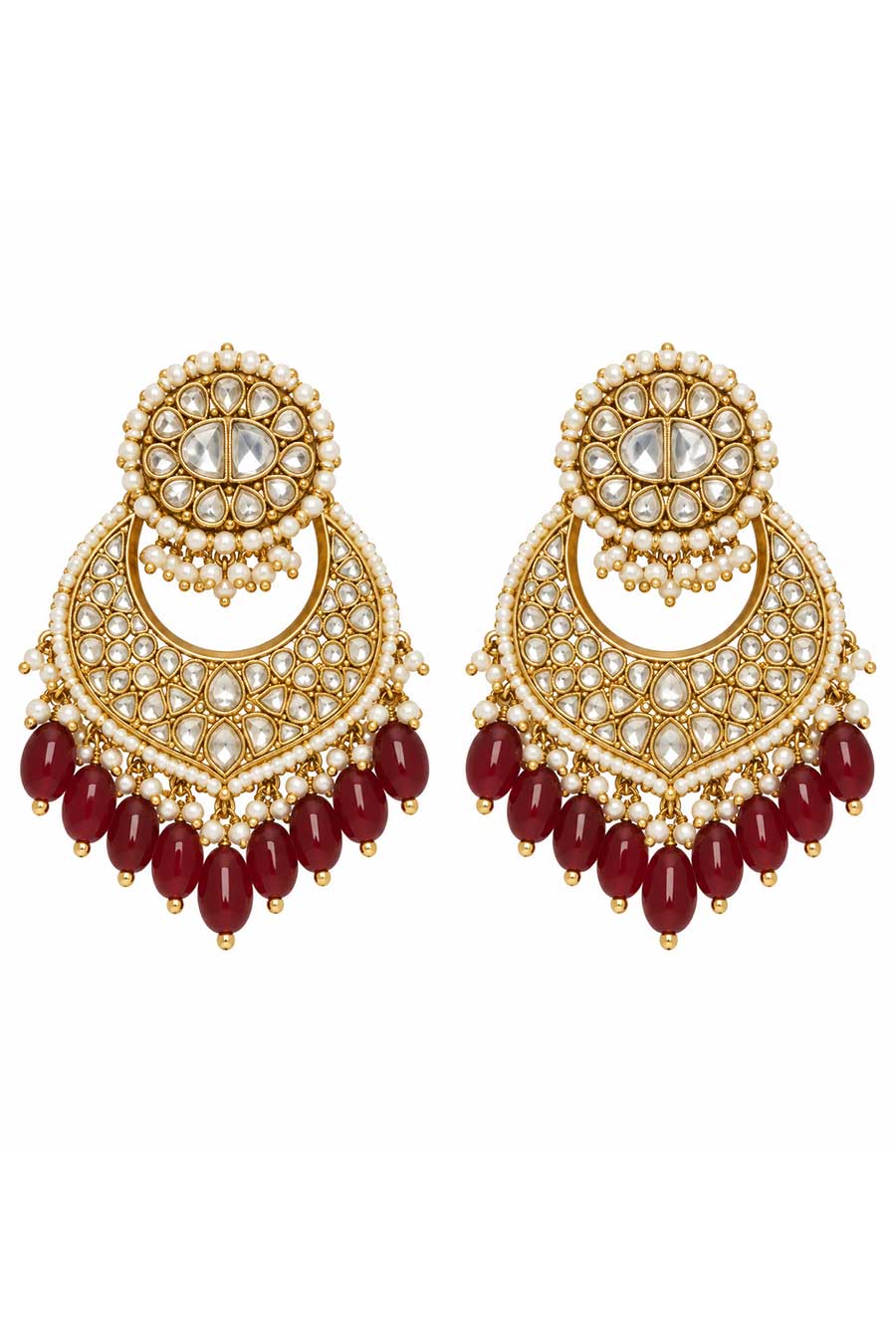 Kundan Choker Necklace & Chandbali Earrings Set