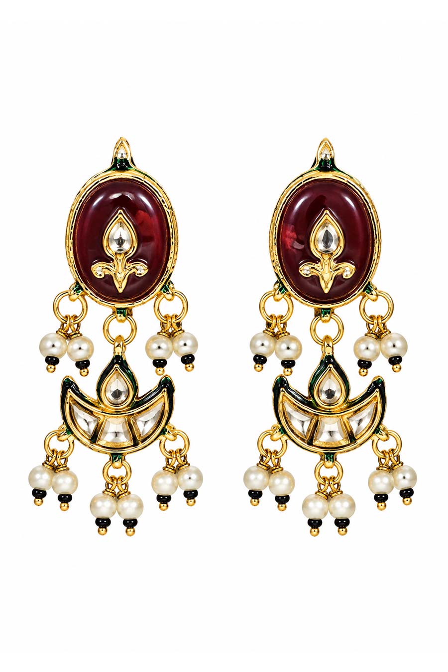 Kundan Beaded Choker Necklace & Earrings Set
