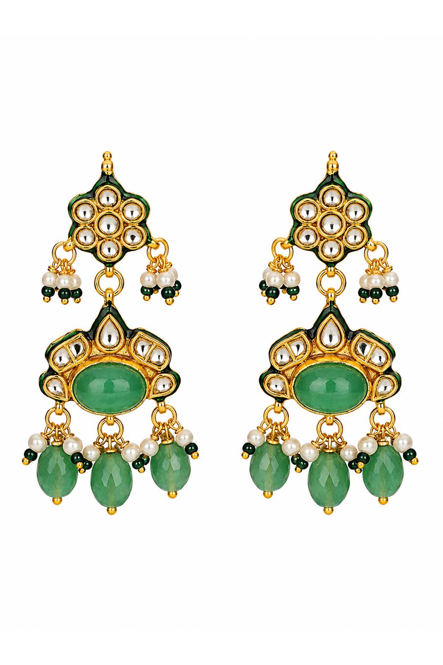 Kundan Beaded Choker Necklace & Earrings Set