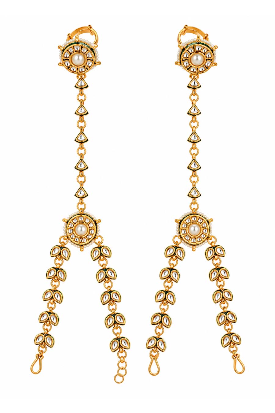 Kundan Floral Haathphool Set