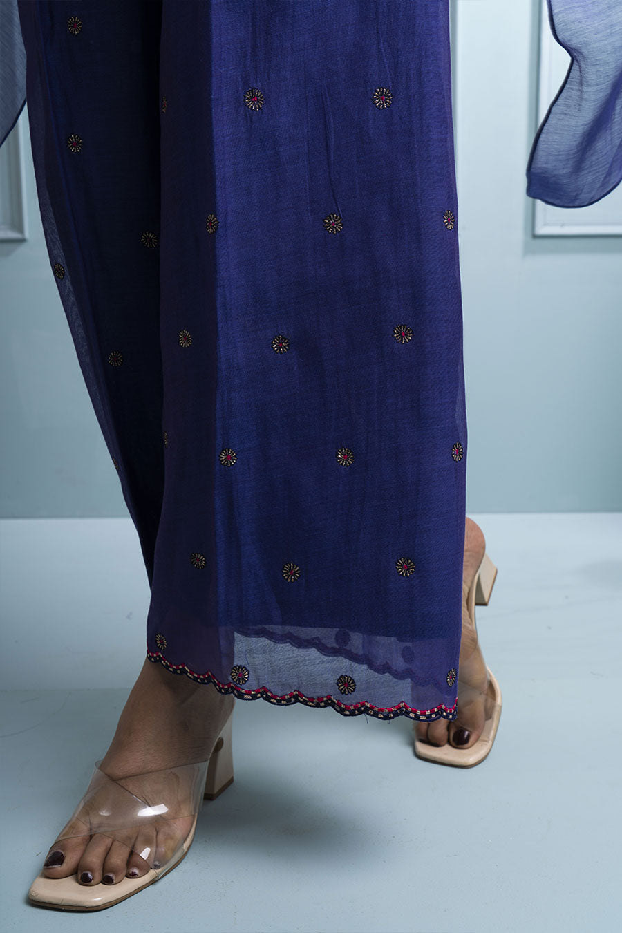 Purple Asymmetric Tunic & Pant Co-Ord Set