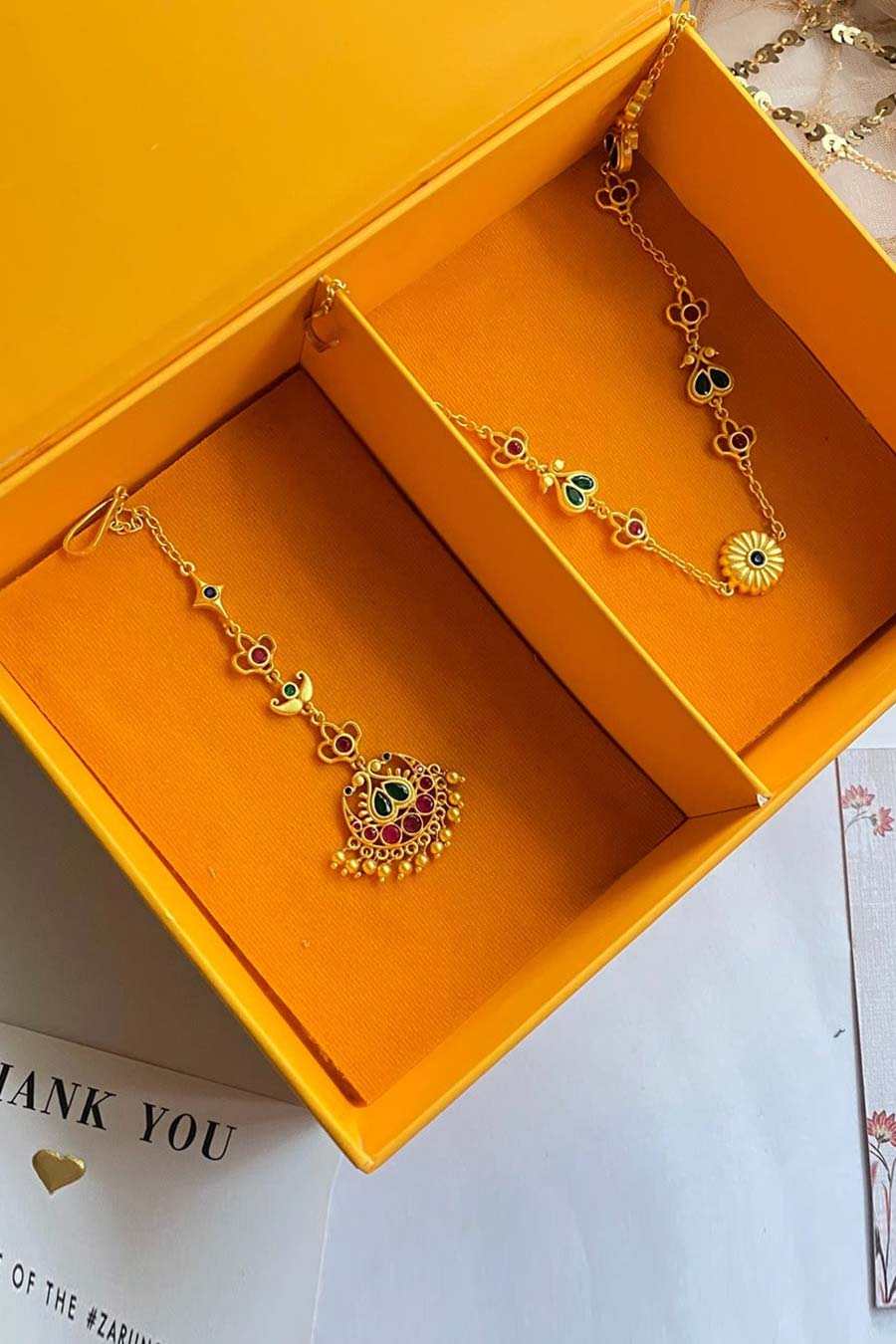 Regal Crown Maang Tikka & Maatha Patti Set