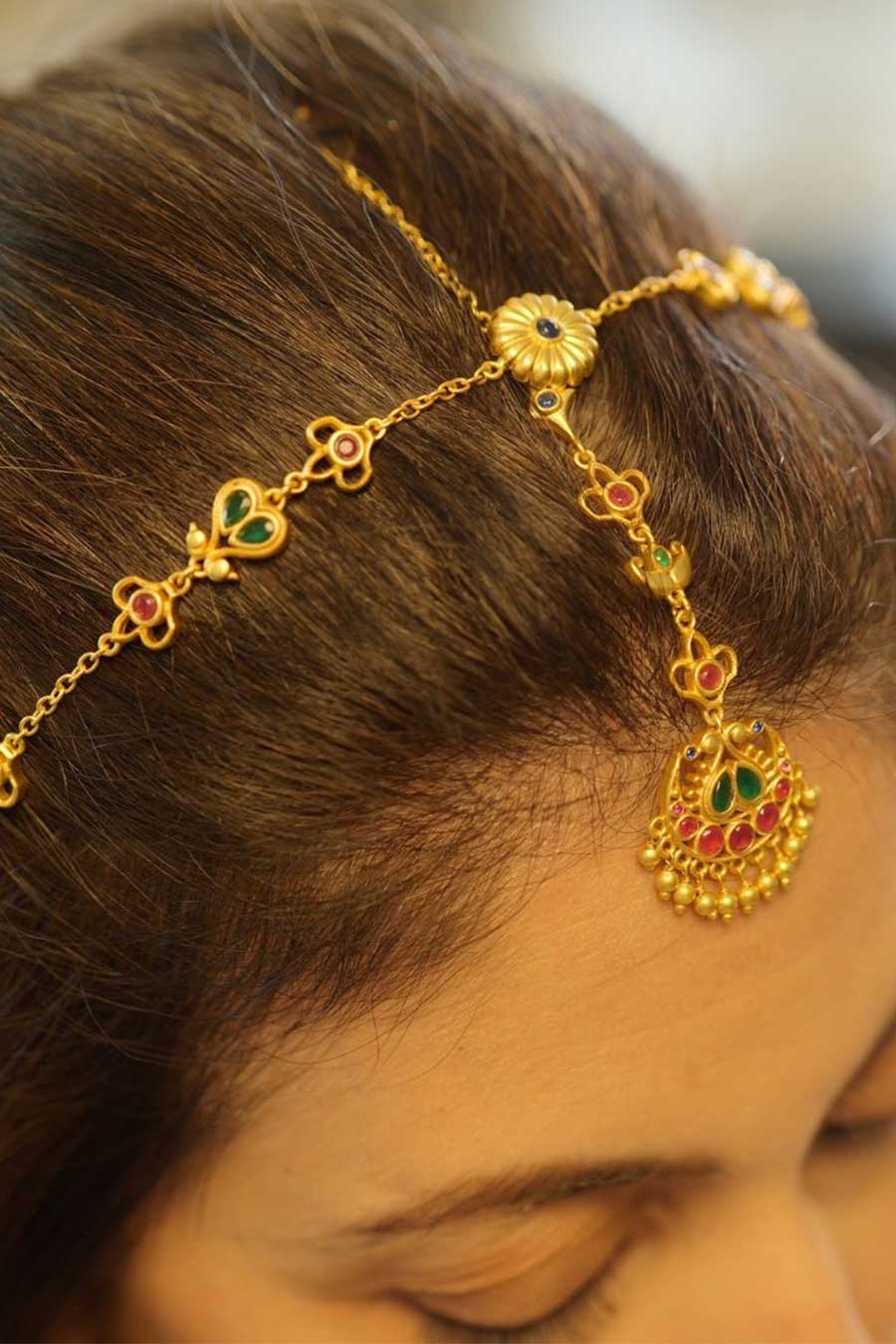 Regal Crown Maang Tikka & Maatha Patti Set