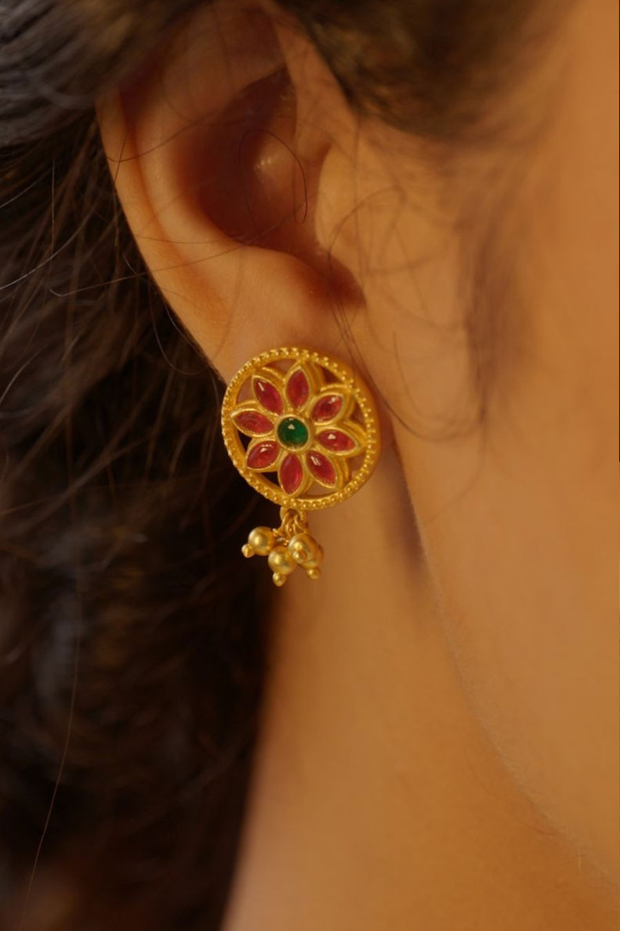 Festive Flowers Earrings & Necklace Set