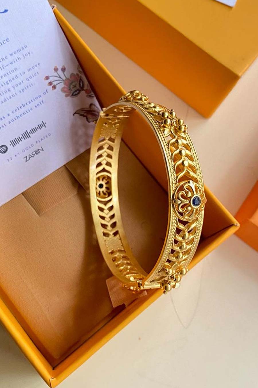 Gulzaar 22kt Gold Plated Kada Bangle