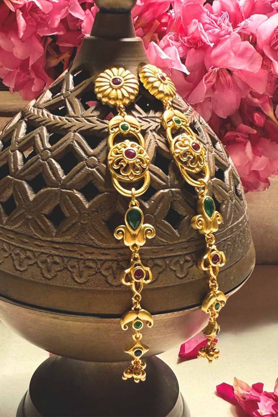Gulbahaar 22kt Gold Plated Earrings