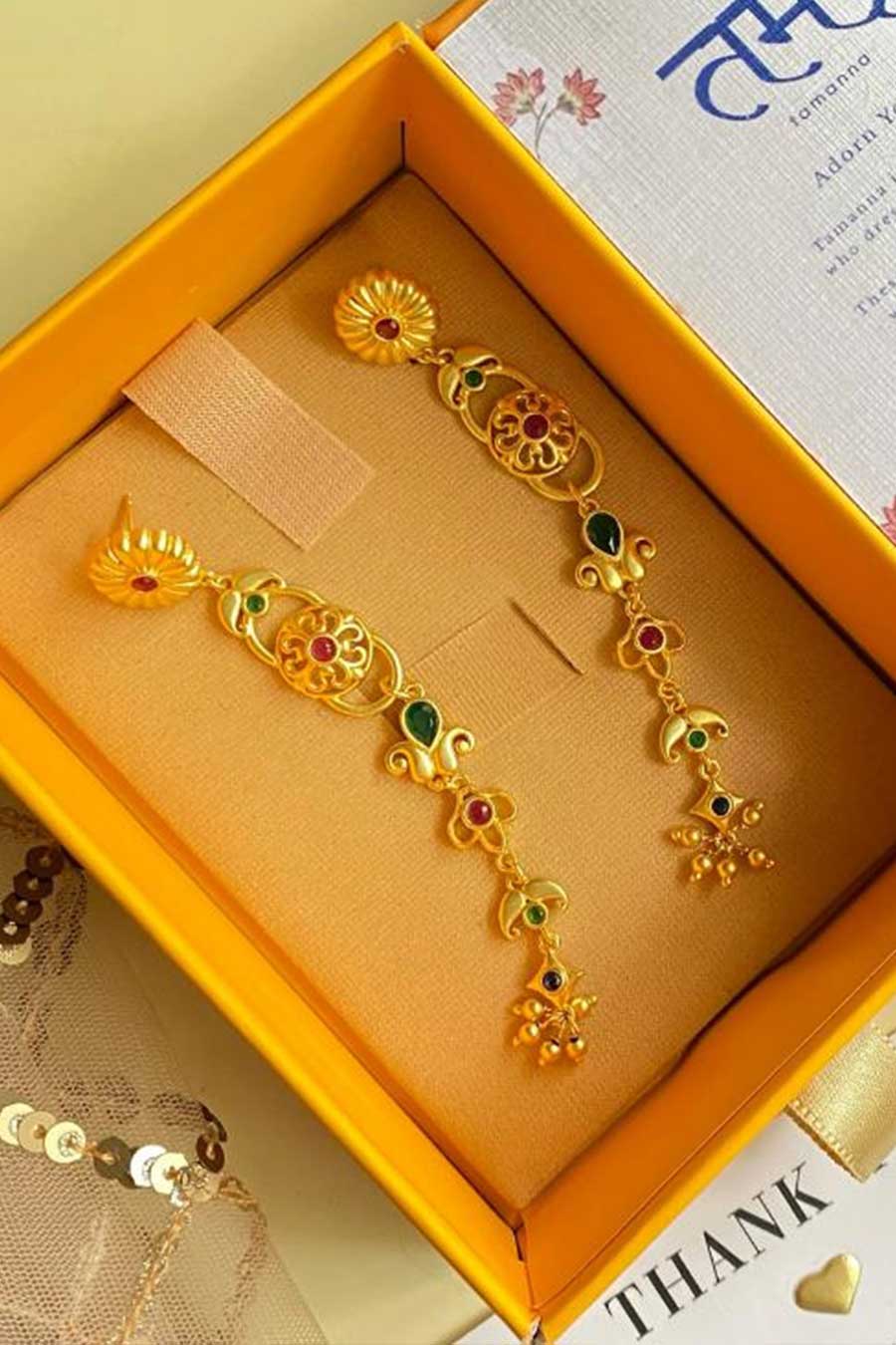 Gulbahaar 22kt Gold Plated Earrings