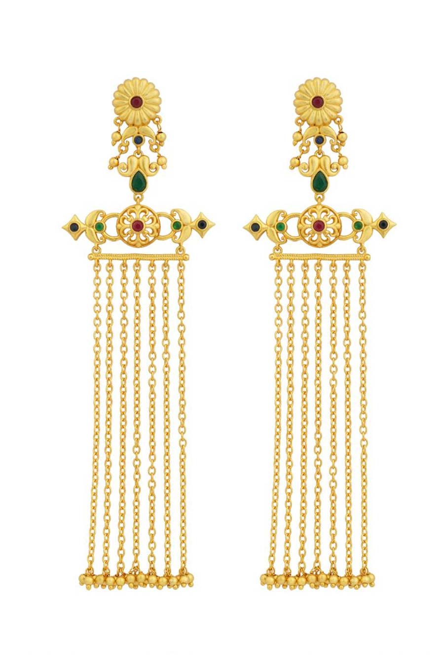 Veil of Glamour 22kt Gold Plated Earrings