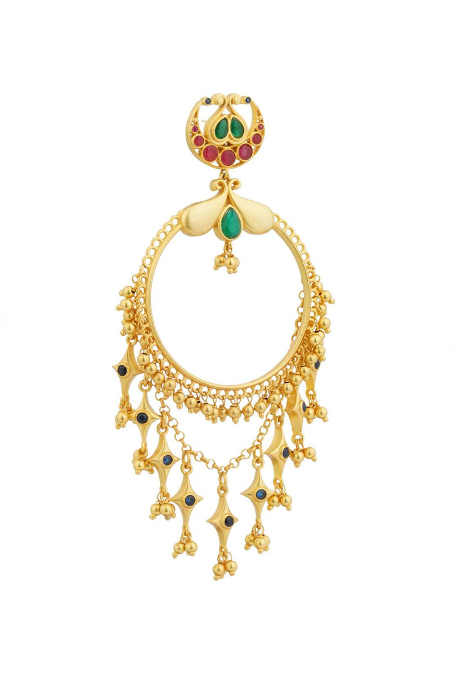 Poetic Dance 22kt Gold Plated Hoop Earrings