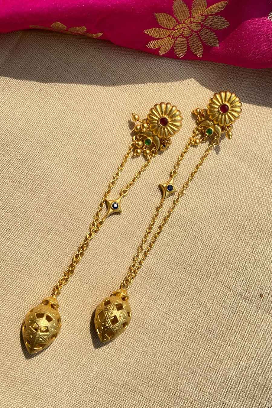 Jhoomar Taal 22kt Gold Plated Dejhoor Earrings