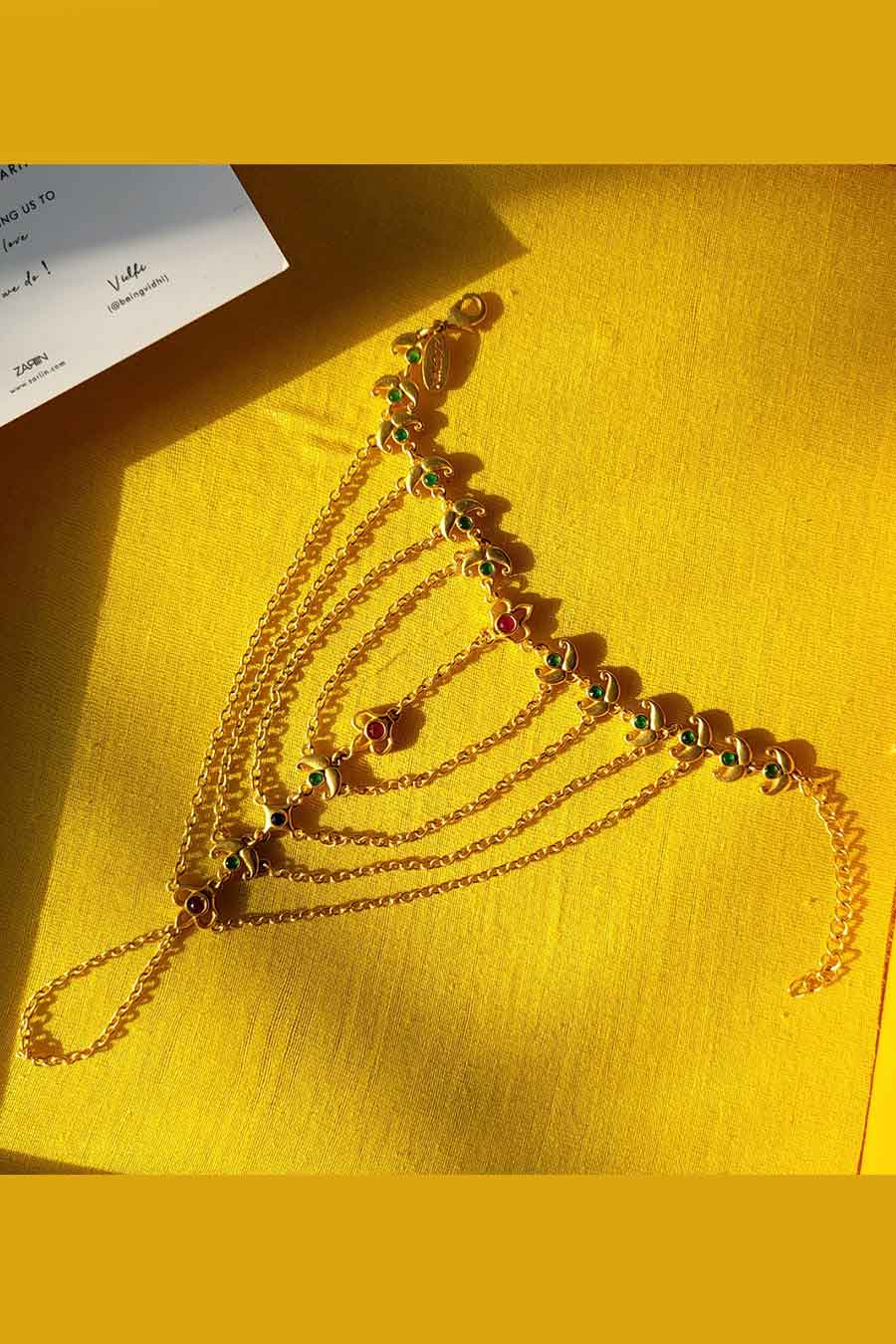 Net of Gold 22kt Gold Plated Haathphool