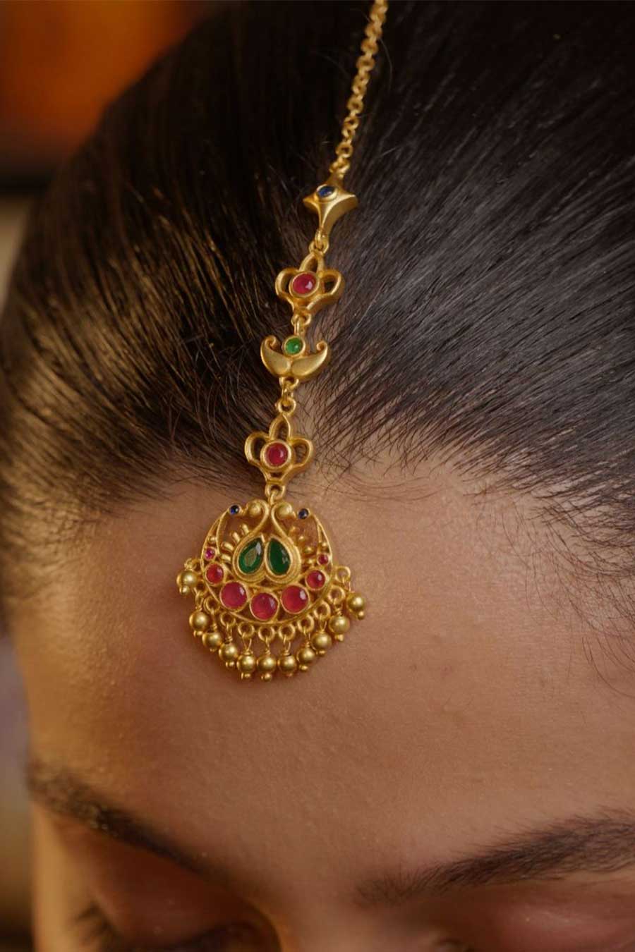 Chaand Saaj 22kt Gold Plated Maang Teeka