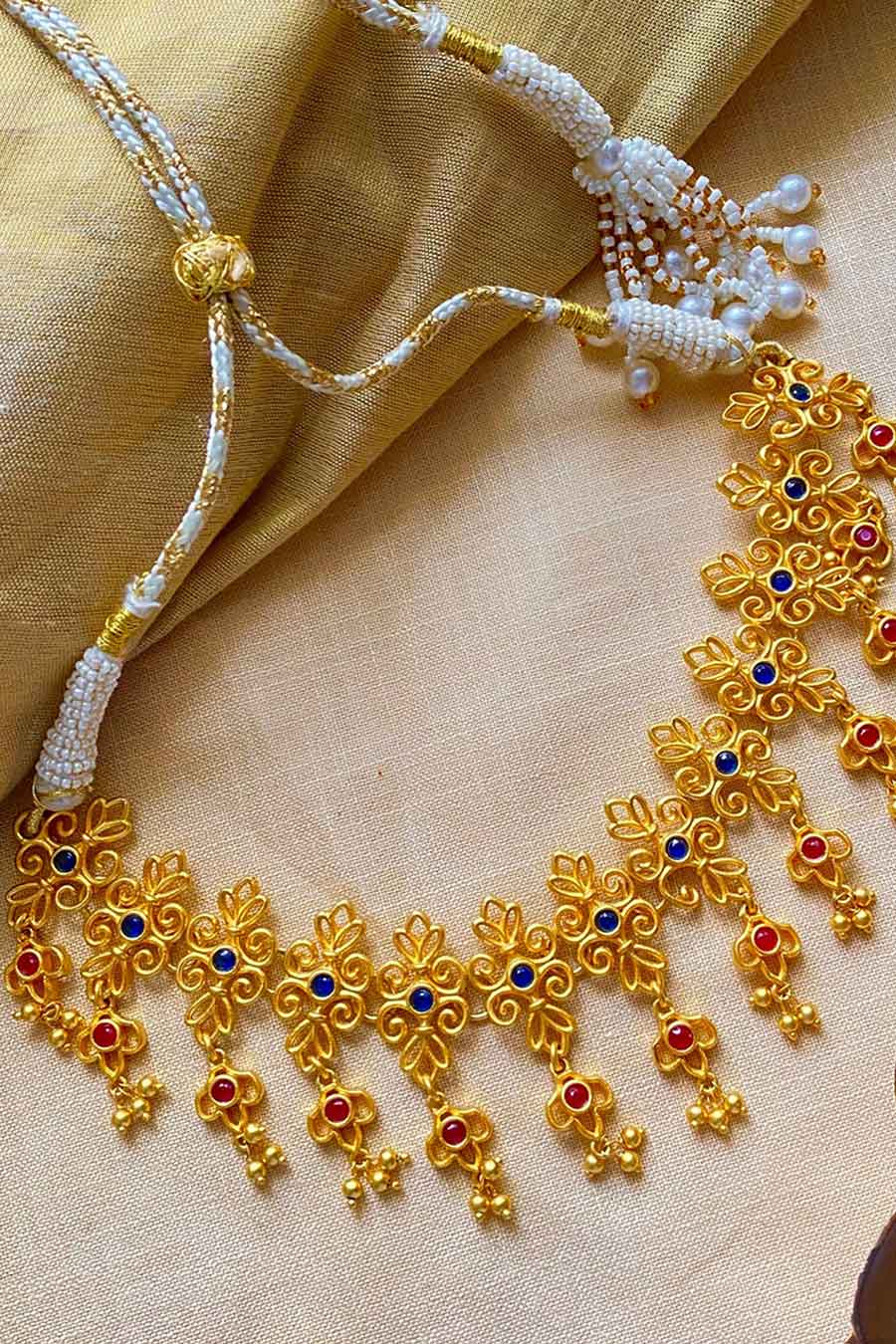 Glorious Glory 22kt Gold Plated Choker Necklace