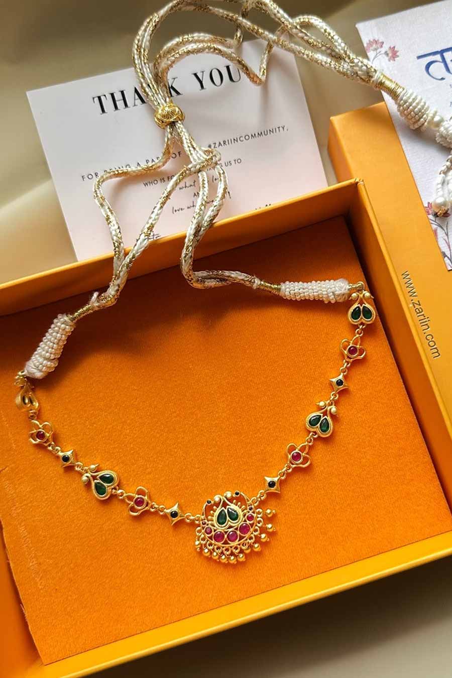 Whispers of Time 22kt Gold Plated Necklace