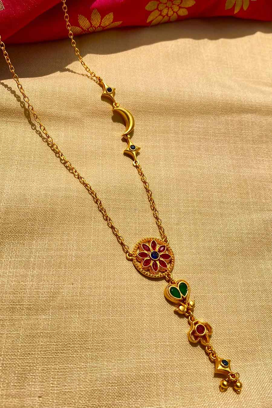 Chaand Bahaar 22kt Gold Plated Long Necklace