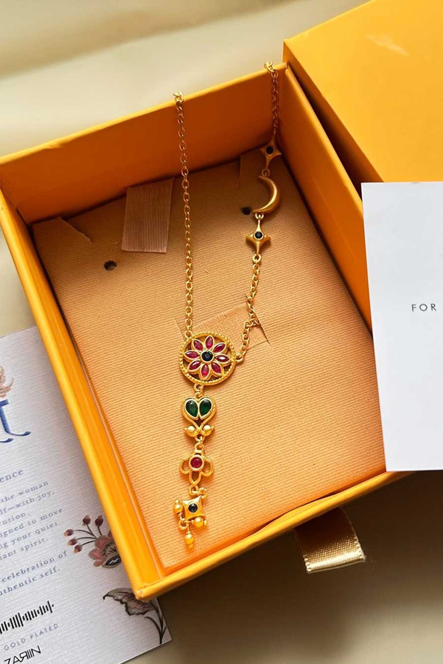 Chaand Bahaar 22kt Gold Plated Long Necklace