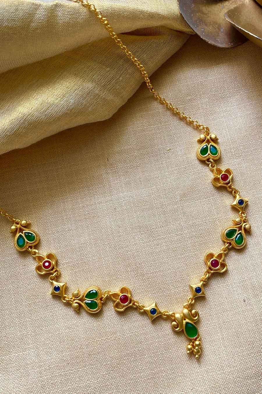 Blooming Buds 22kt Gold Plated Necklace