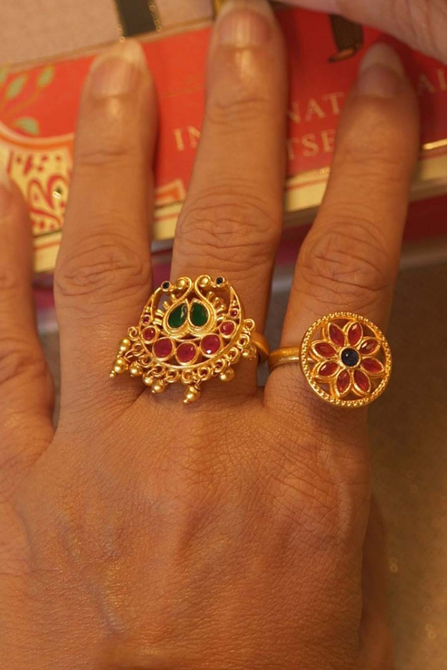 Flower of Passion 22kt Gold Plated Ring