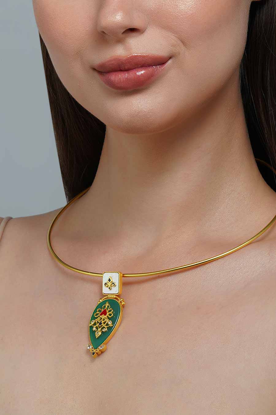 Grandma's Treasure Gold Plated Collar Necklace