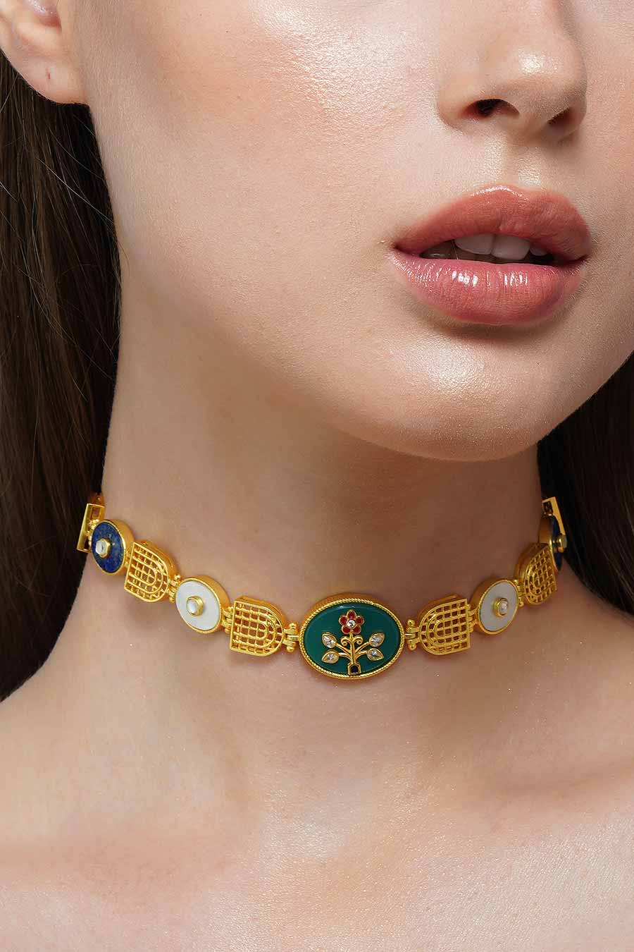 Glory Of Tradition Gold Plated Choker Necklace