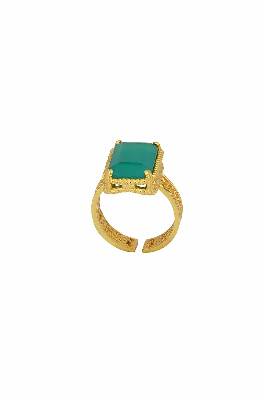 Onyx Never Fades Gold Plated Ring