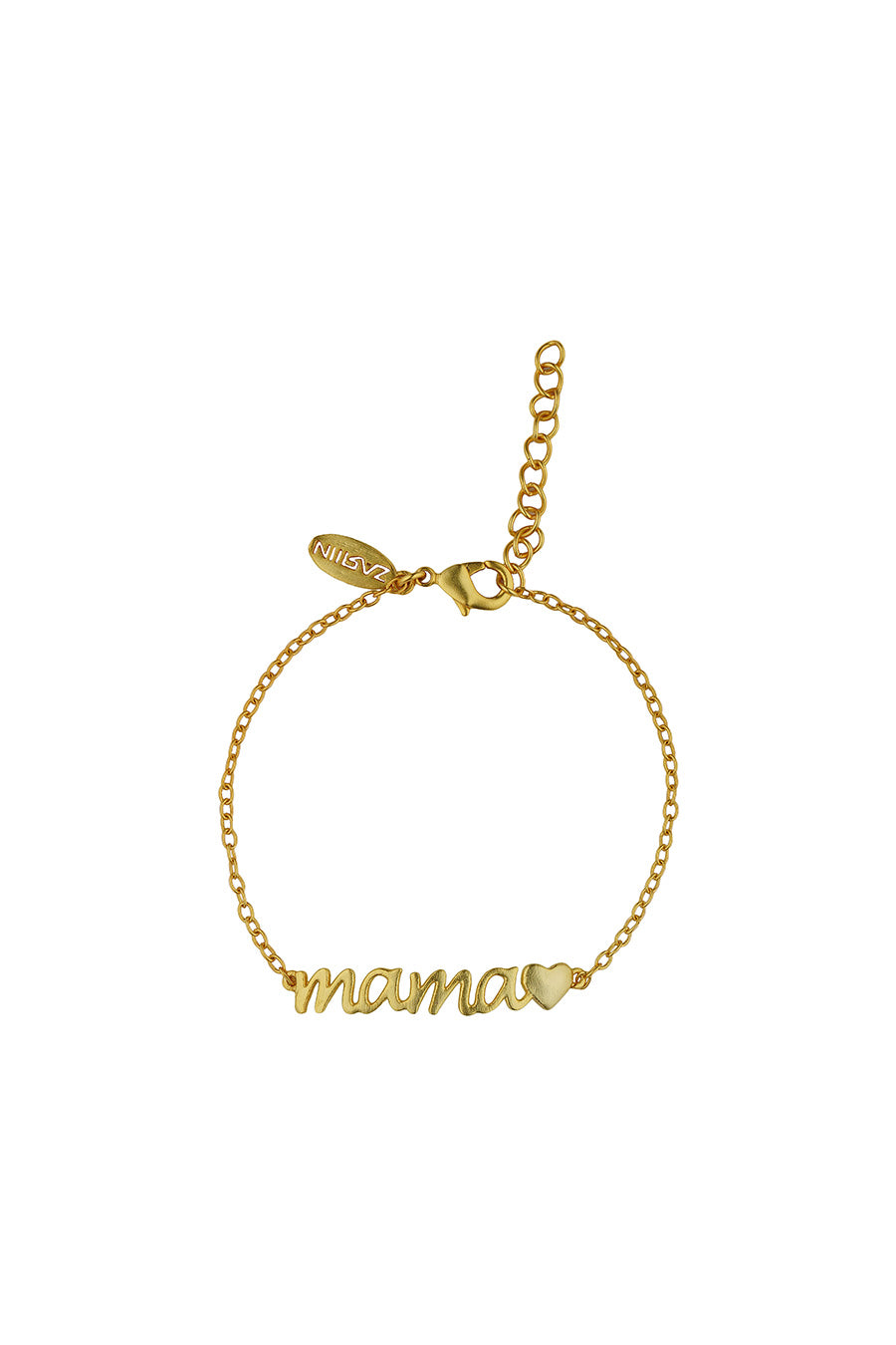 Gold Plated Mama Badge Cuff Bracelet