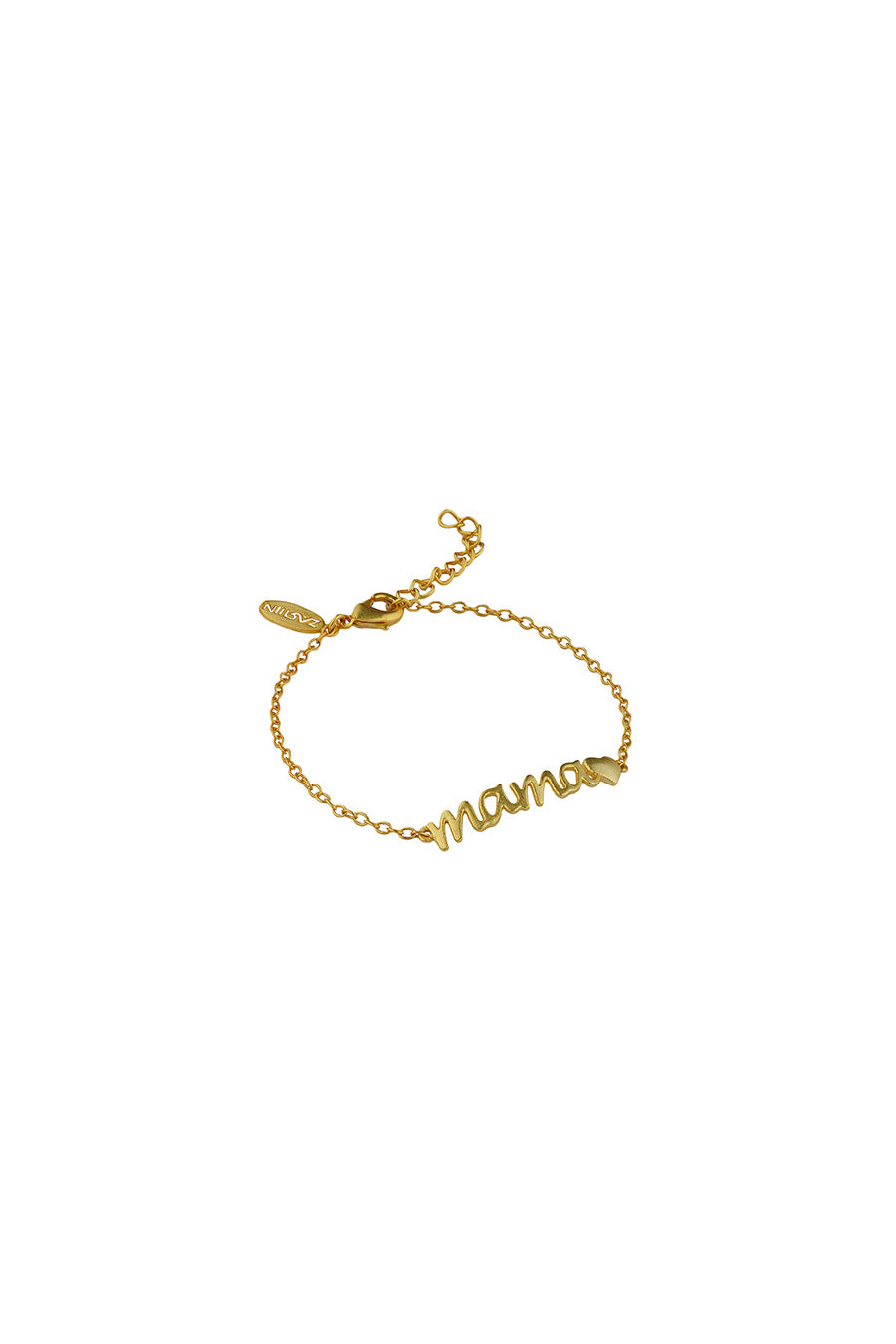 Gold Plated Mama Badge Cuff Bracelet