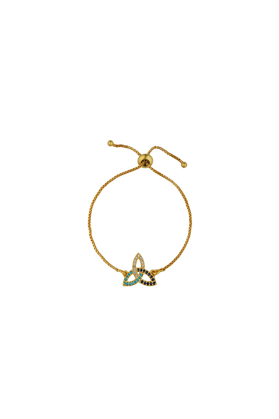 Gold Plated Trinity Cuff Bracelet