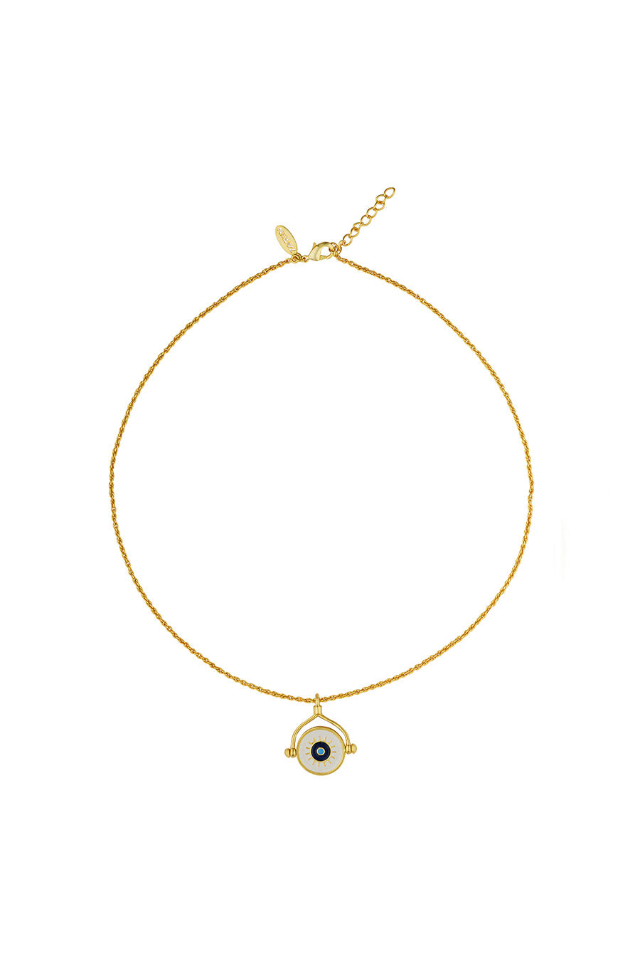 Gold Plated Evil Eye and Hamsa Hand Pendant Necklace