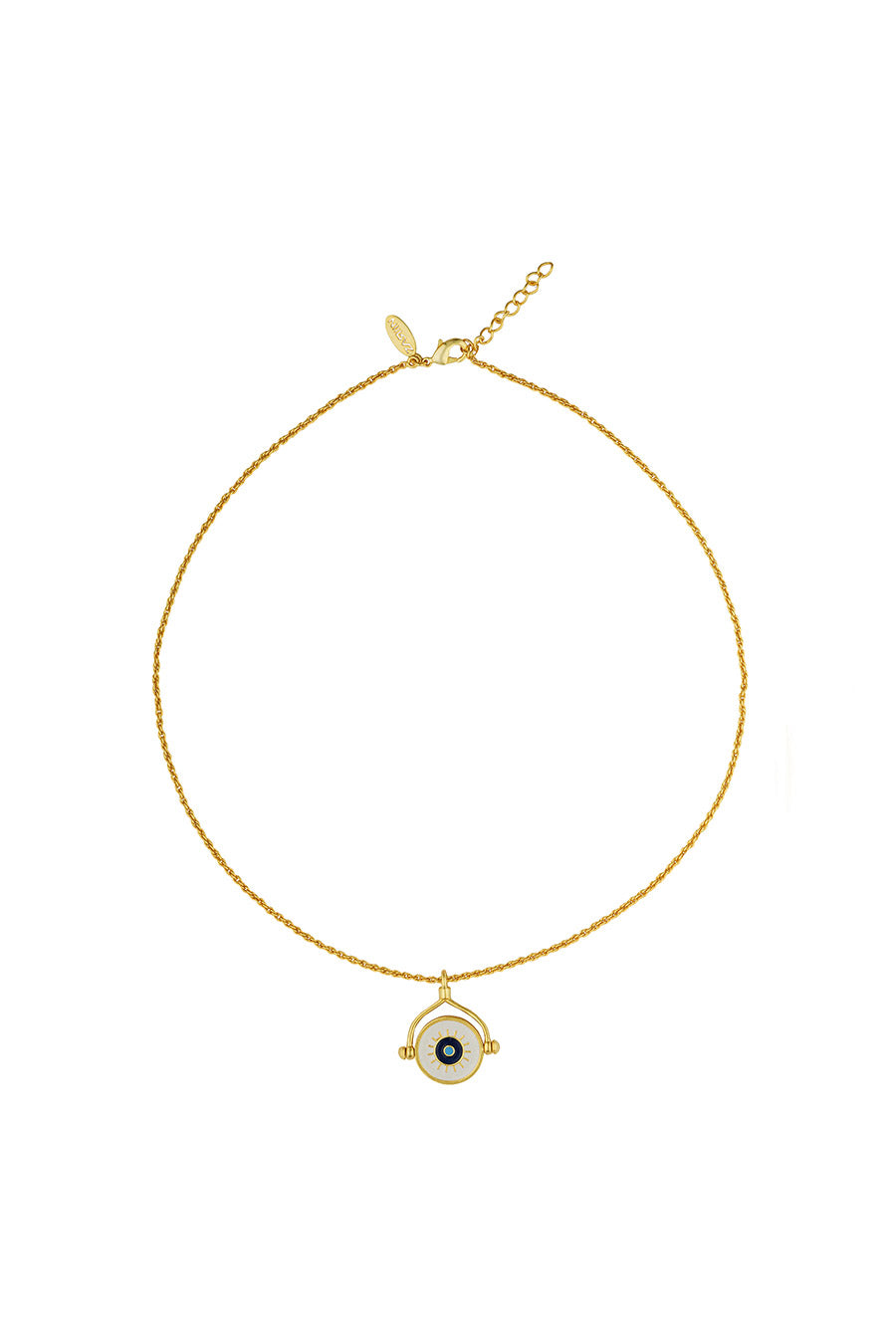 Gold Plated Evil Eye and Hamsa Hand Pendant Necklace