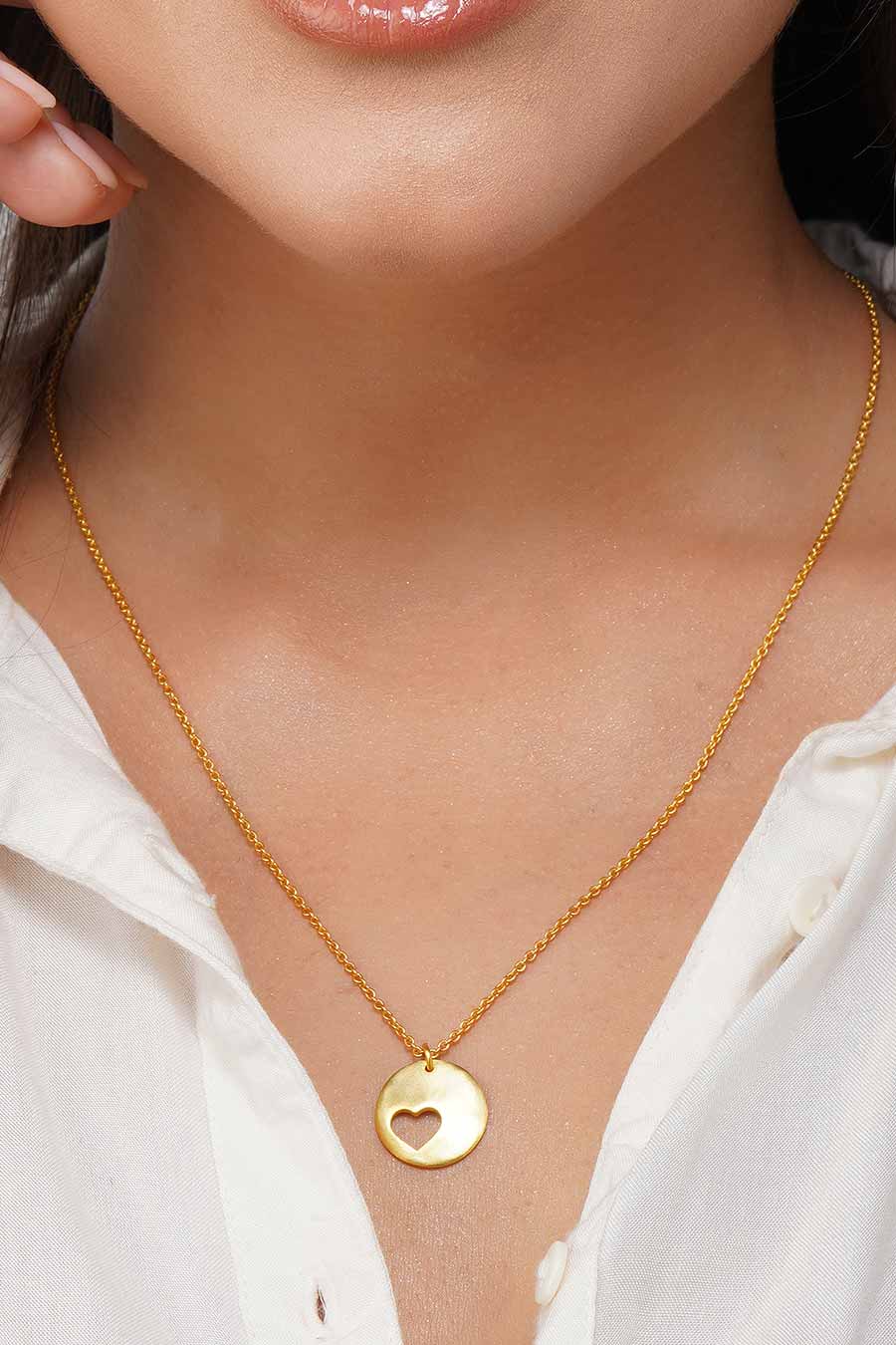 Gold Plated Piece of Your Heart Pendant Necklace
