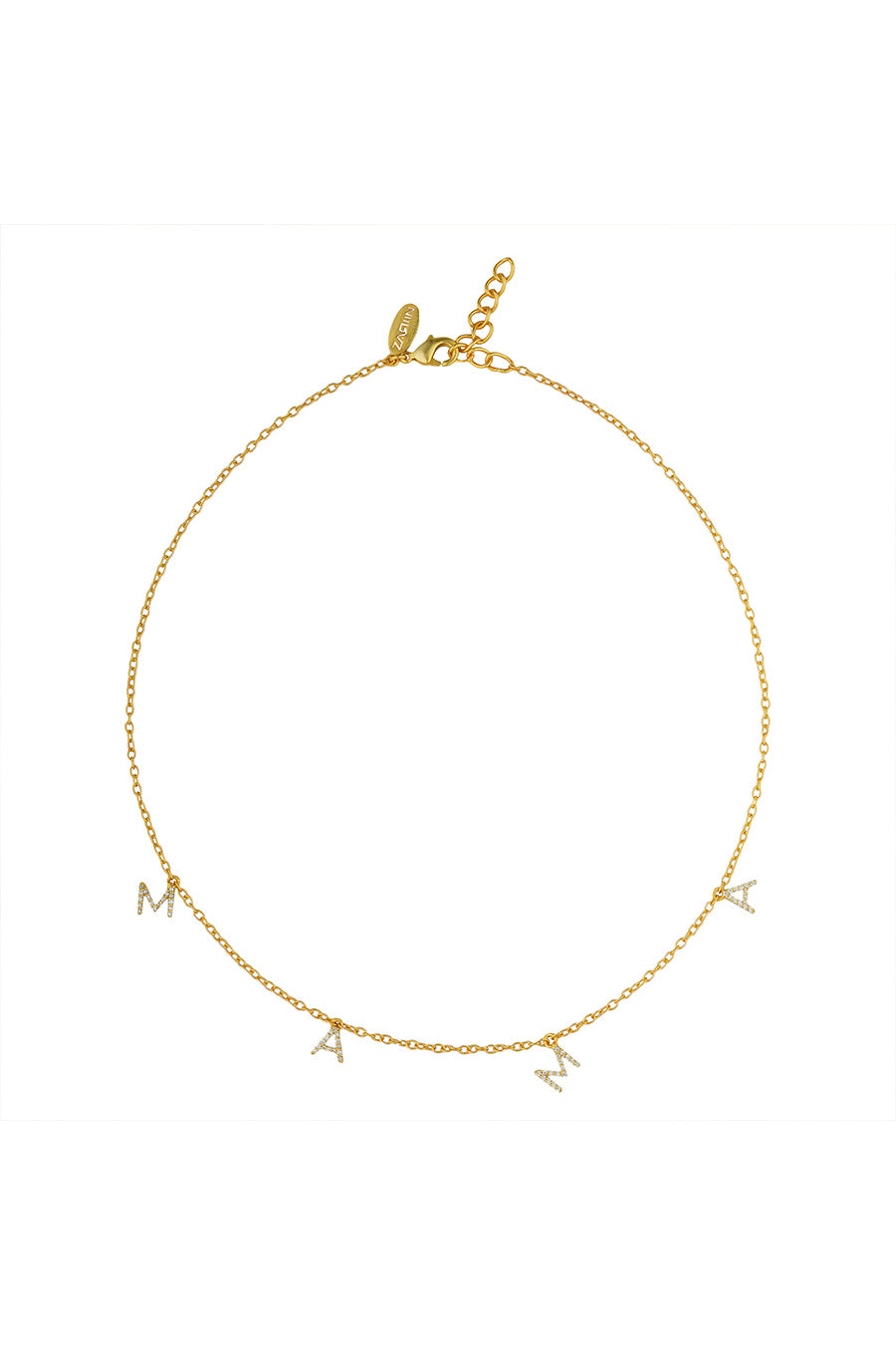 Gold Plated Mama Letter Pendant Necklace