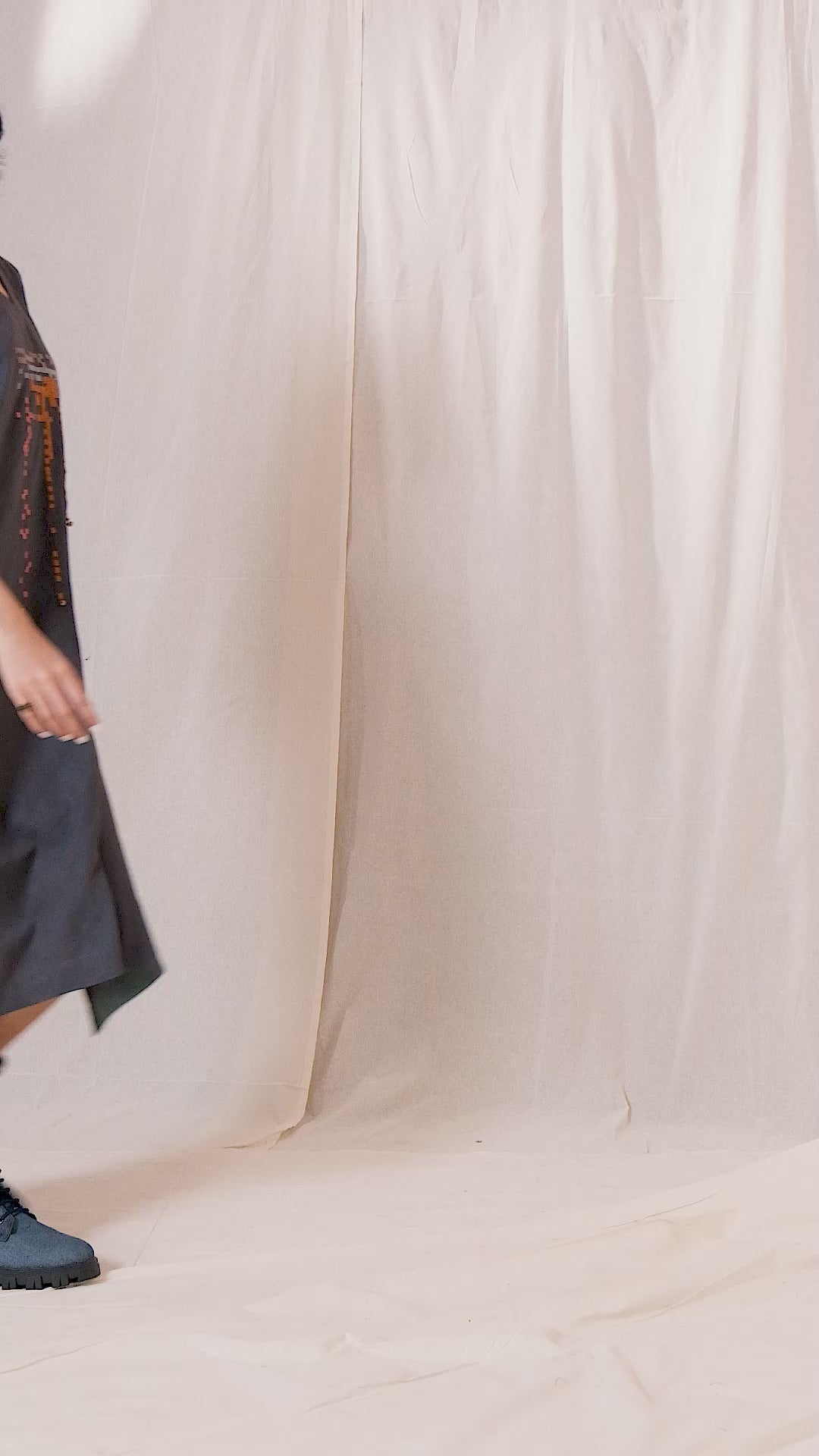 Smoky Organic Khadi Mosaic Reversible Dress
