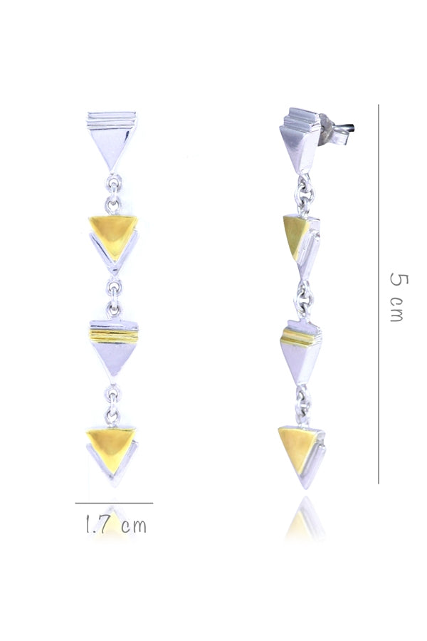 Tryst with Triangles Drop Earrings