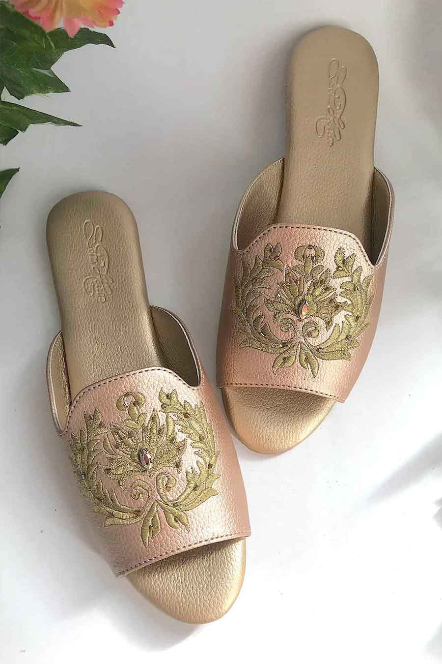 Damask Rose Gold Loafers