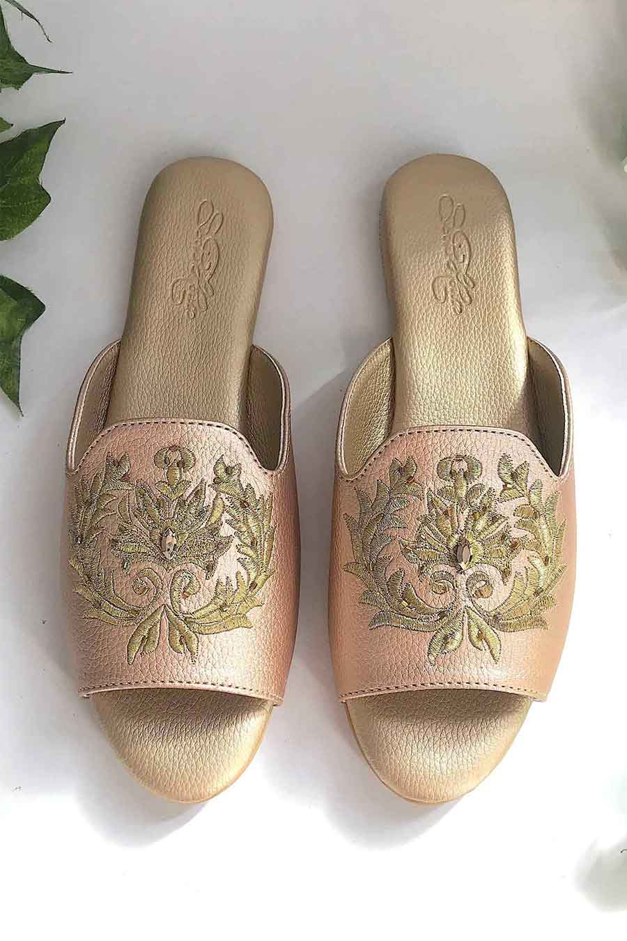 Damask Rose Gold Loafers